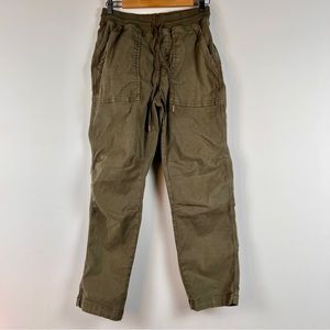 Faherty Traveler Pant Dark Olive Drawstring Womens Size Small